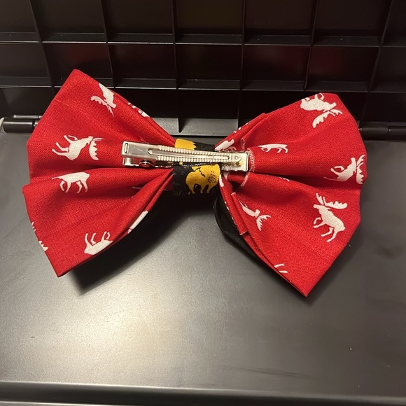 Red and black double bow - Picture 2 of 4